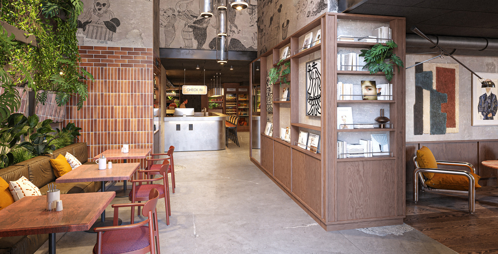 Lobby im Hotel Schani Naschmarkt