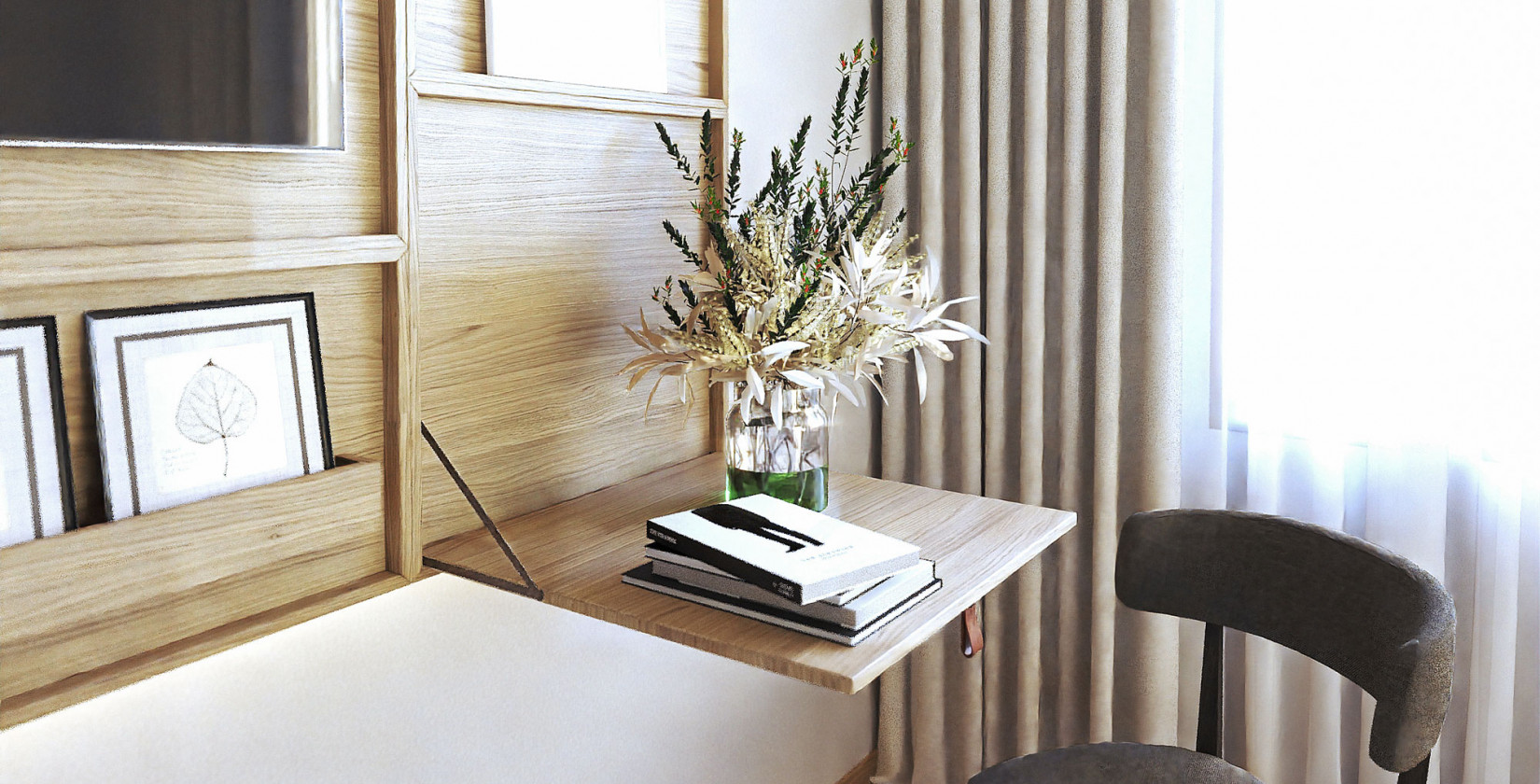 Table and chair in a room at Bio-Hotel Schani Wienblick