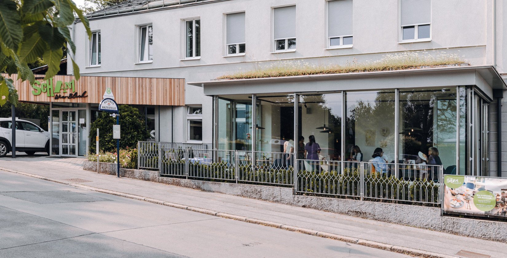 Außenansicht des Bio-Hotel Schani Wienblick