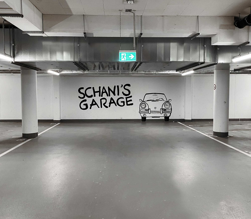 Parkplätze in der Garage im Hotel Schani Wien Hauptbahnhof
