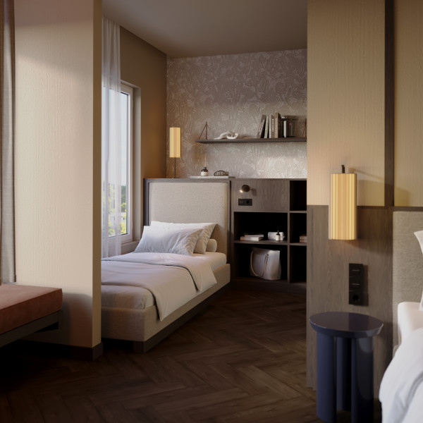 Single bed in a Smart Triple Room at Hotel Schani City