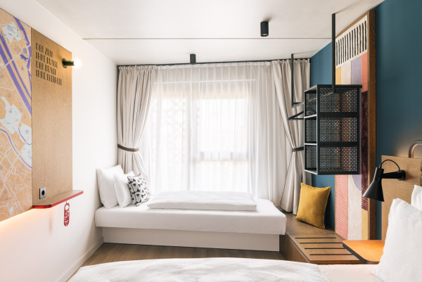 Hotelzimmer mit drei Schlafplätzen im Hotel Schani Naschmarkt
