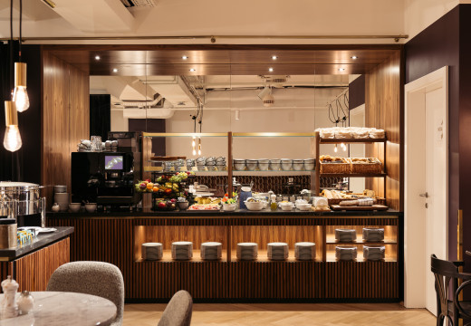 Check-in mit Bar im Hotel Schani Salon