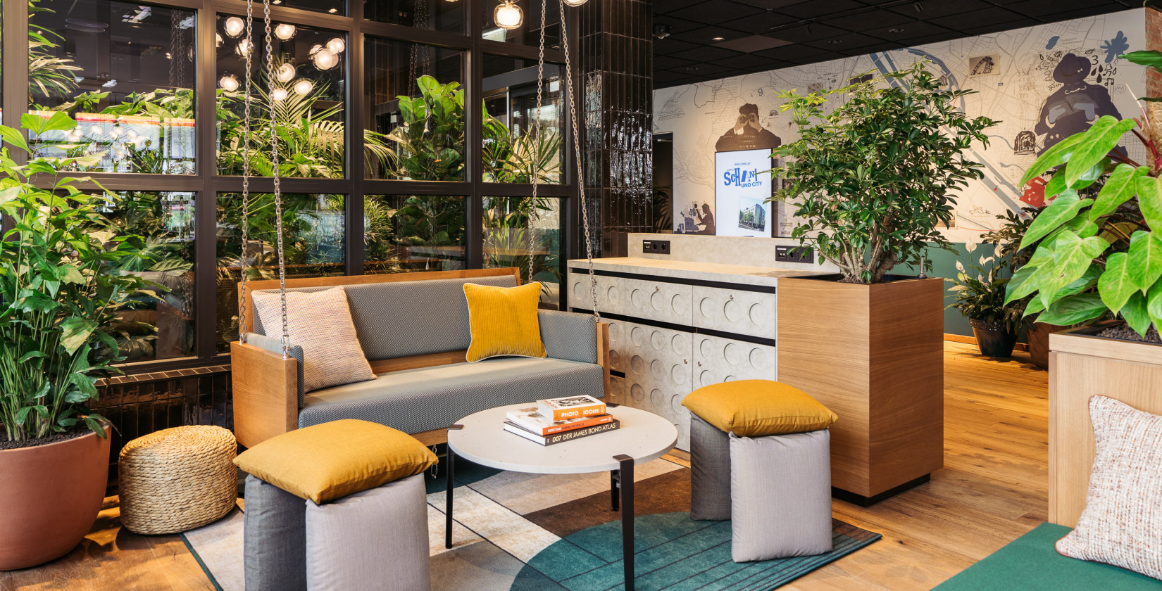 Sitzecke in der Lobby im Hotel Schani UNO City