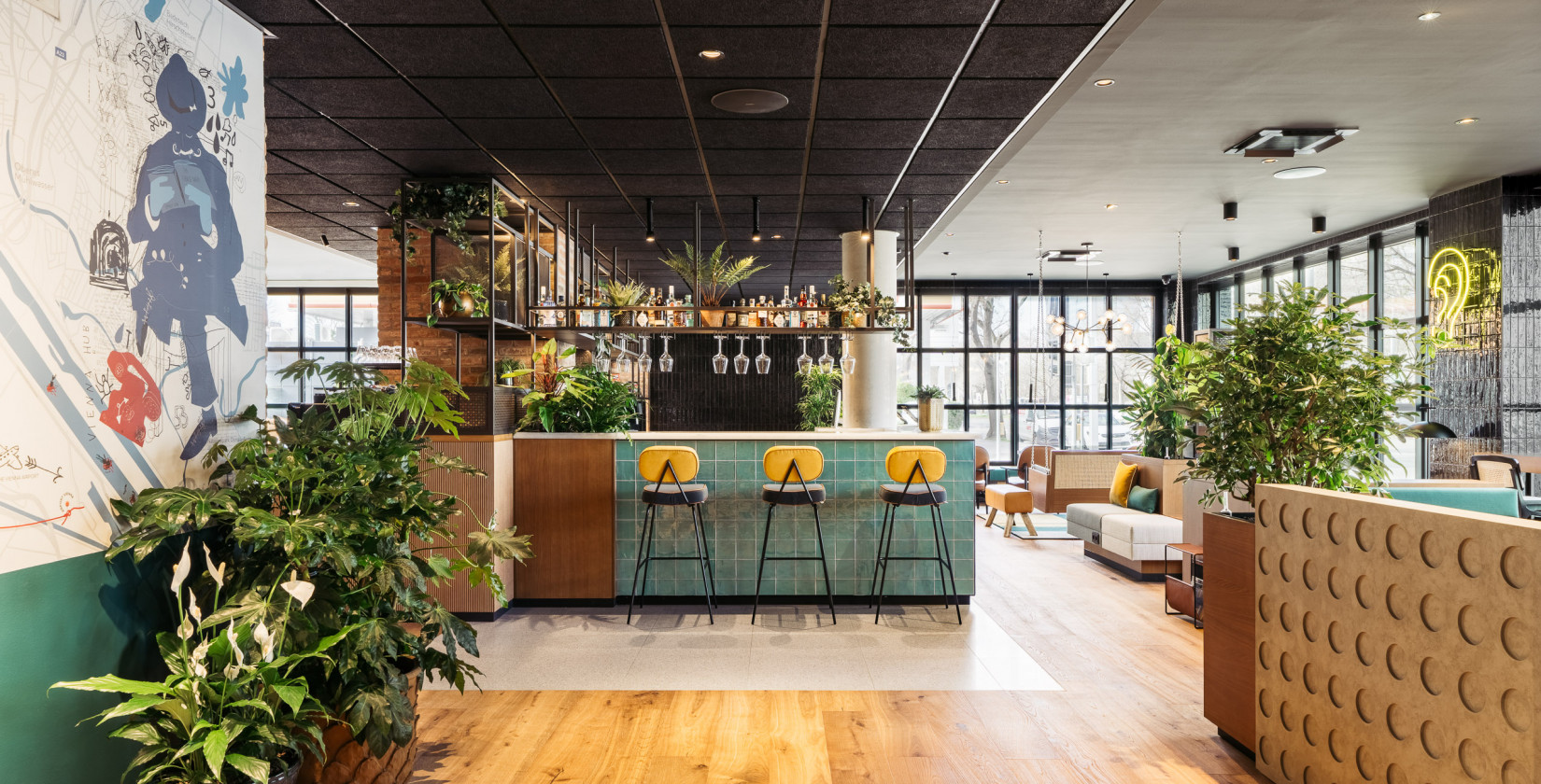 Lobby und Rezeption im Hotel Schani UNO City