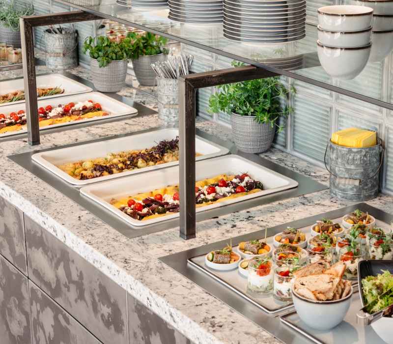 Buffet selection in the Rooftop Event Space at Hotel Schani Wien 