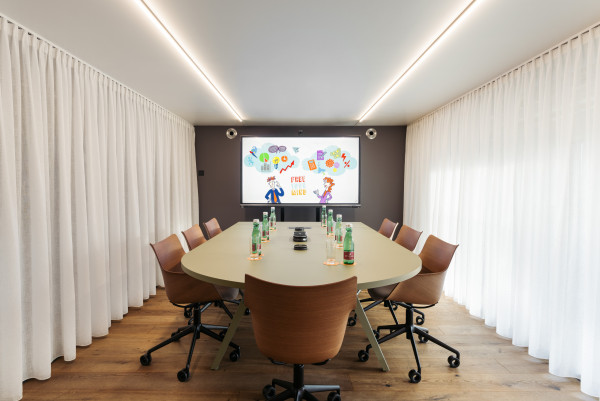 Conference table in the boardroom