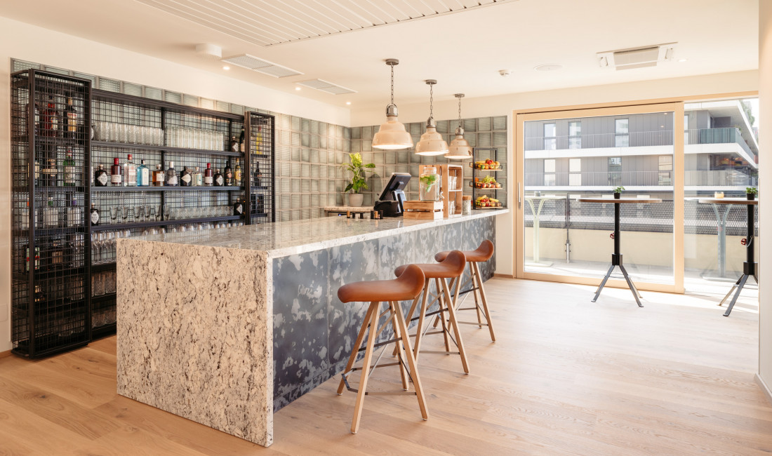 Bar in the Rooftop Event Space at Hotel Schani Wien 