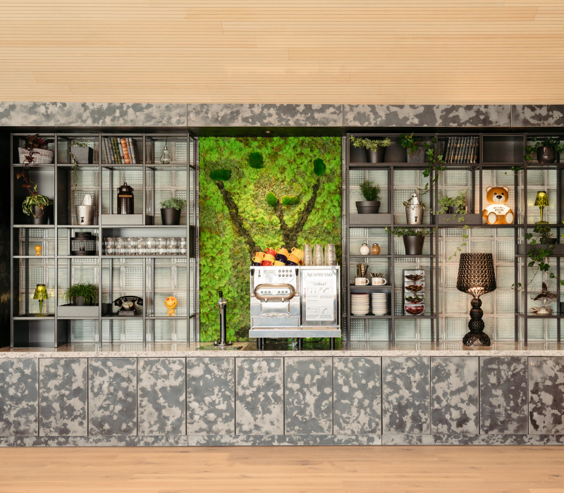 Coffee machine on the modern counter in Schani's Rooftop 