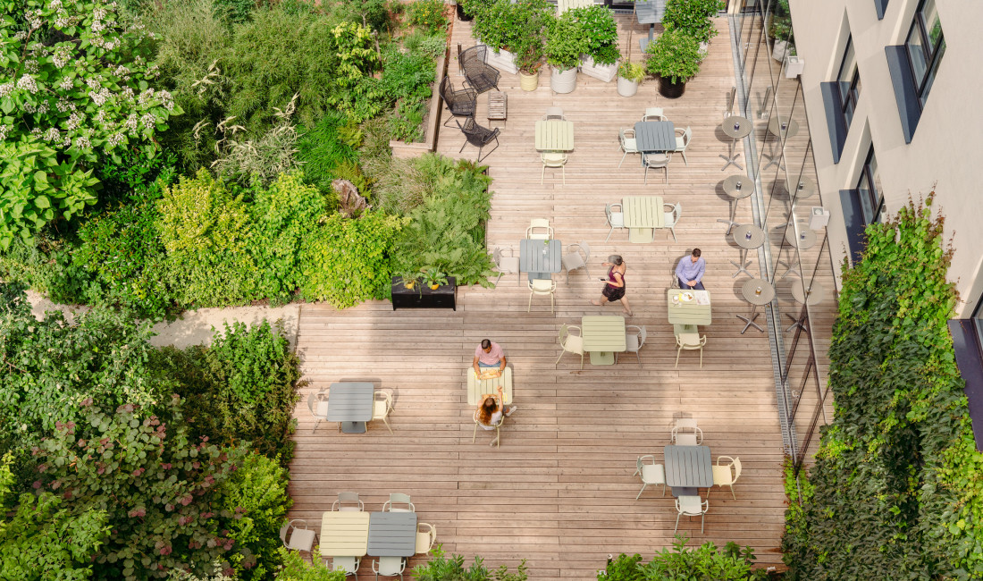 Schani's garden, a green oasis in the middle of Vienna from the bird's eye view
