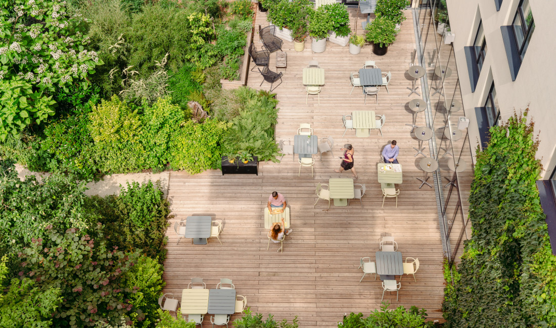 Schani's Garten von oben im Designhotel Wien