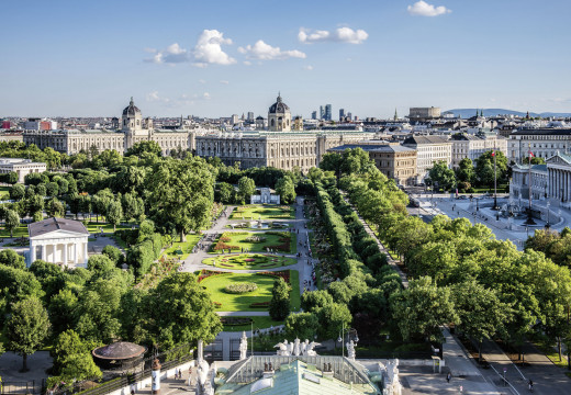 Wiener Burggarten aus der Vogelperspektive