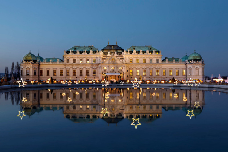 Belveder palace at christmas